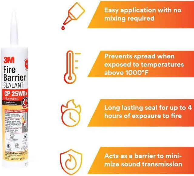 Alt view image 16 of 17 - 3m - CP 25WB+ - Fire Barrier Sealant