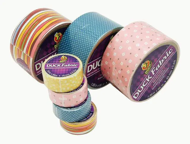 Alt view image 2 of 2 - Duck Brand Fabric Crafting Tape: 3/4 in. x 8 ft. (Blue Pin Dot) - OEM