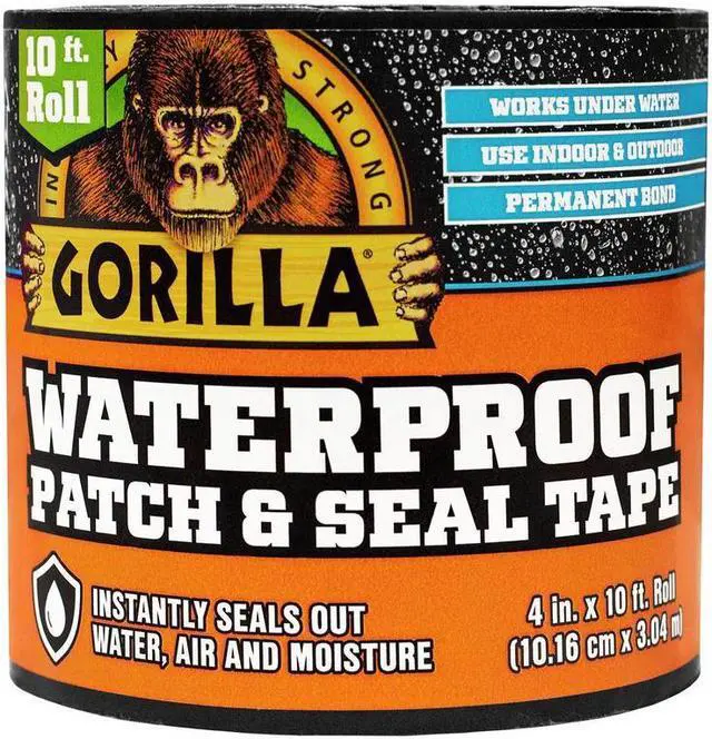 Alt view image 2 of 5 - Gorilla Waterproof Patch & Seal Tape: 4 in. x 8 ft. (Clear)