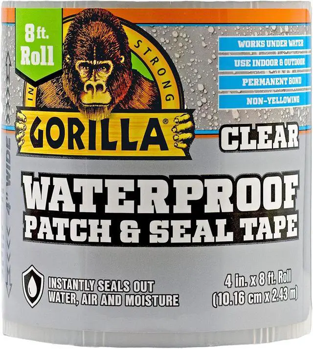Main image of Gorilla Waterproof Patch & Seal Tape: 4 in. x 8 ft. (Clear)