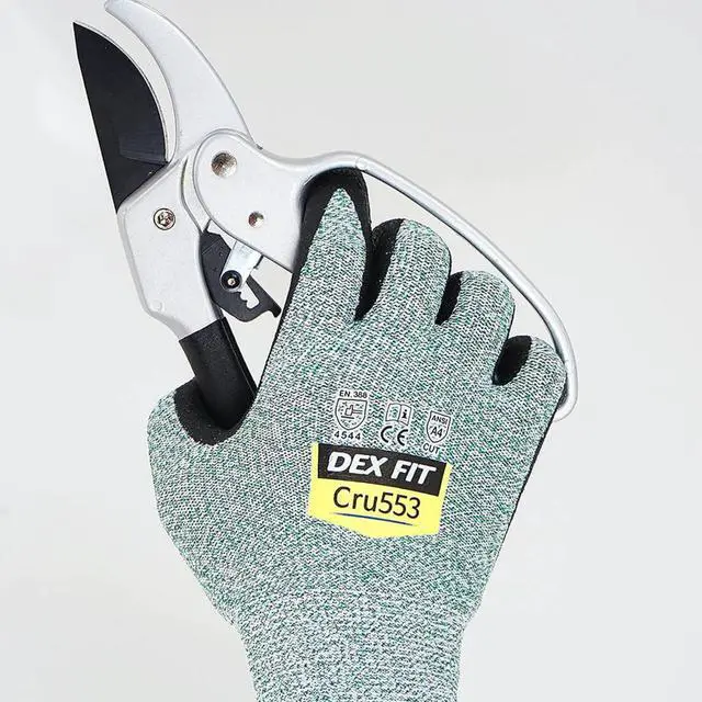 Alt view image 4 of 7 - Muveen Level 5 Cut Resistant Gloves [DEX FIT Cru553]: small / 1 pair (Grey)