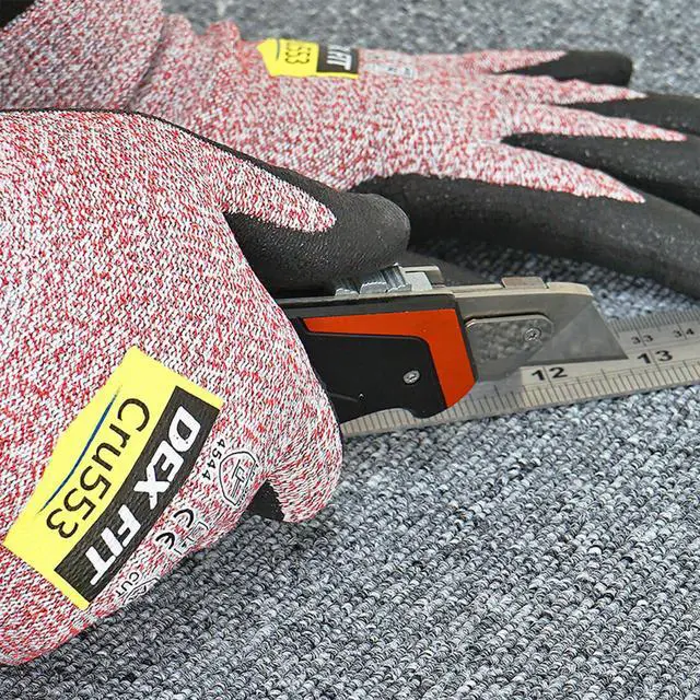Alt view image 3 of 7 - Muveen Level 5 Cut Resistant Gloves [DEX FIT Cru553]: small / 1 pair (Grey)