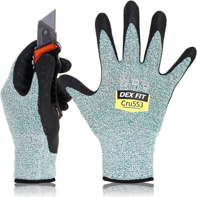 Alt view image 6 of 7 - Muveen Level 5 Cut Resistant Gloves [DEX FIT Cru553]: small / 1 pair (Grey)