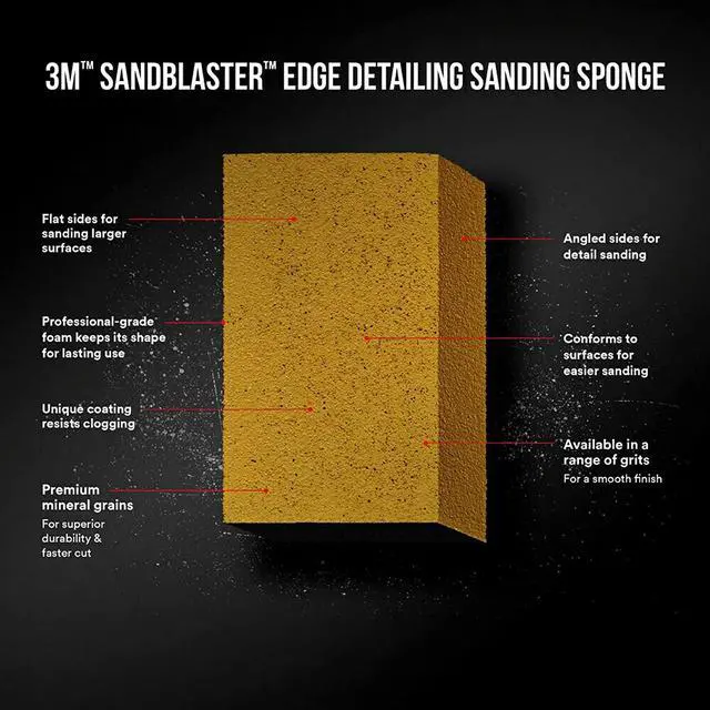Alt view image 3 of 7 - 3M 70005105450 SandingSponge, Fine, 3-3/4x2-5/8x1 In, PK12 - OEM