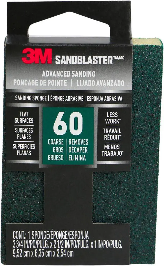 Main image of 3M 70005105450 SandingSponge, Fine, 3-3/4x2-5/8x1 In, PK12 - OEM