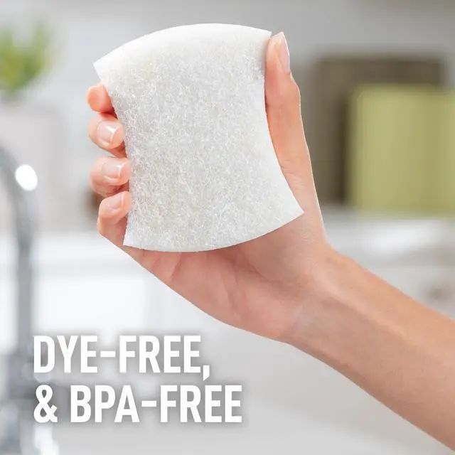 Alt view image 4 of 7 - Scotch-Brite Greener Clean Non-Scratch Scrub Sponge: 3.3 in. x 2.6 in. x 0.7 in. / 6-pack (White)