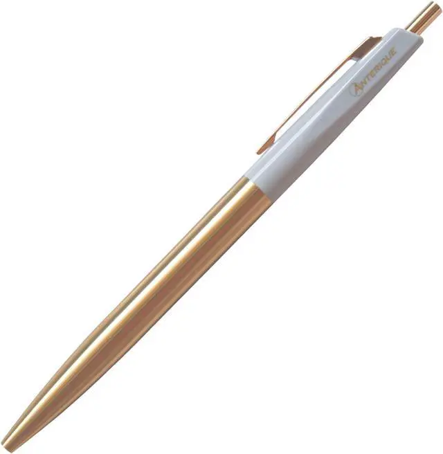 Main image of Anterique Brass Collection Ballpoint Pens [Ultra-Low Viscosity]: 5-7/8 in. (Pearl Grey) *fine / 0.5mm ball