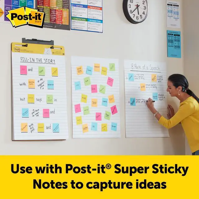 Alt view image 6 of 7 - Post-it Super Sticky Lined Easel Pad: 25 in. x 30 in. / 30 sheets (White / Lined)