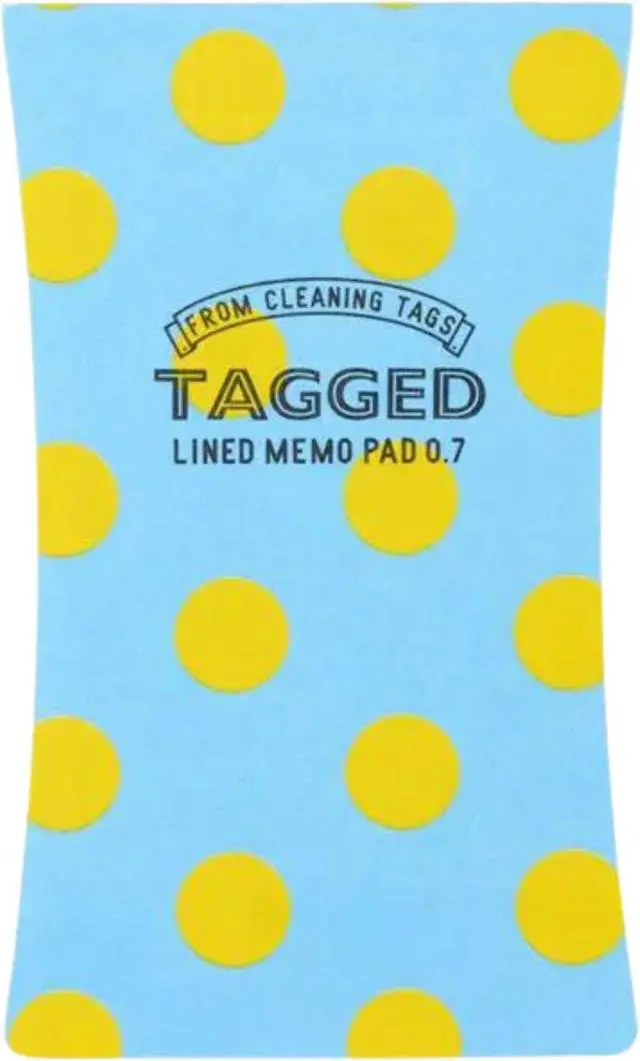 Main image of Tagged Outdoor Memo Pad: 2-3/5 in. x 4.4 in. (Yellow/Blue Polka Dot)