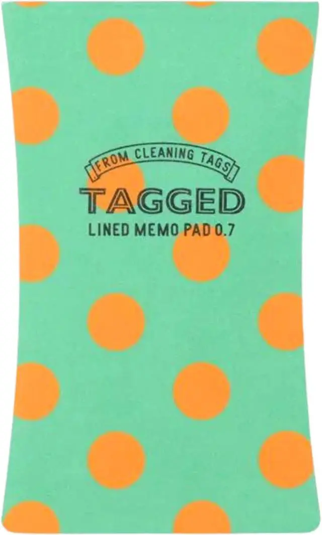 Main image of Tagged Outdoor Memo Pad: 2-3/5 in. x 4.4 in. (Orange/Green Polka Dot)