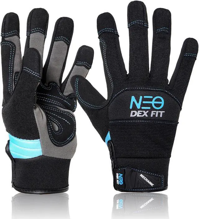 Main image of Muveen Lightweight Mechanic Gloves [DEX FIT NEO] (MG310): large / 1 pair (Black)
