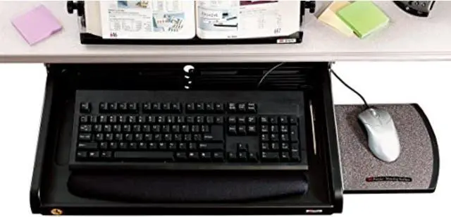 Alt view image 5 of 6 - 3M KD45 Keyboard Tray,25 in W,Black