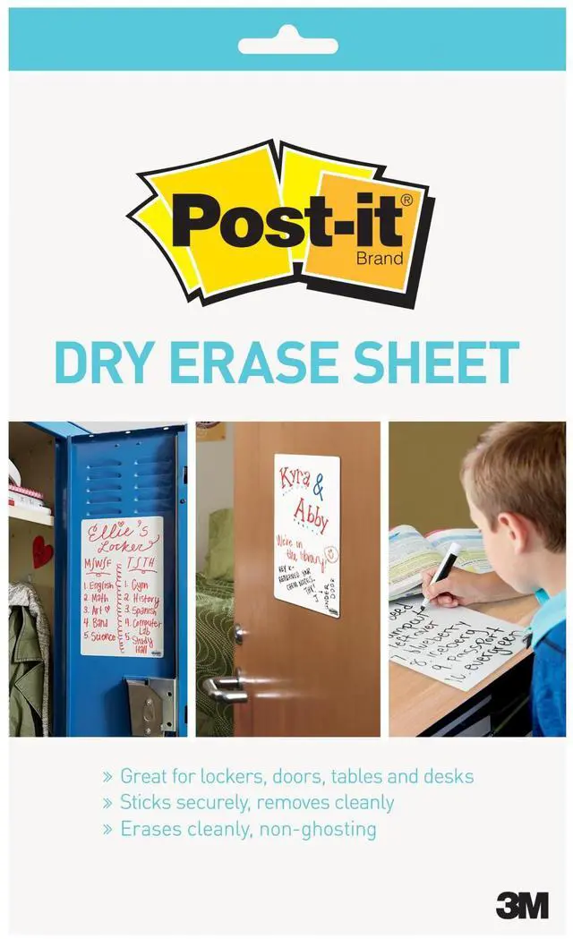 Alt view image 10 of 15 - Post-it Dry Erase Sheets 7" x 11.3" 3/Pack (DEFSHEETS-3PK)