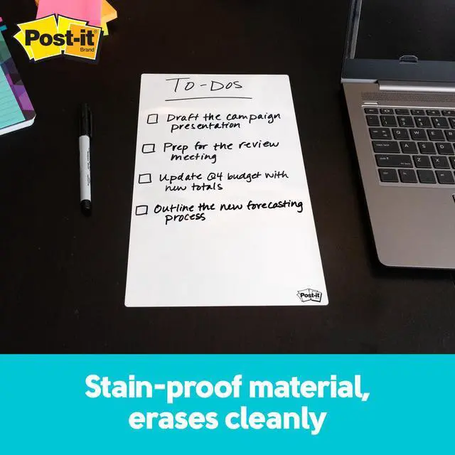 Alt view image 12 of 15 - Post-it Dry Erase Sheets 7" x 11.3" 3/Pack (DEFSHEETS-3PK)