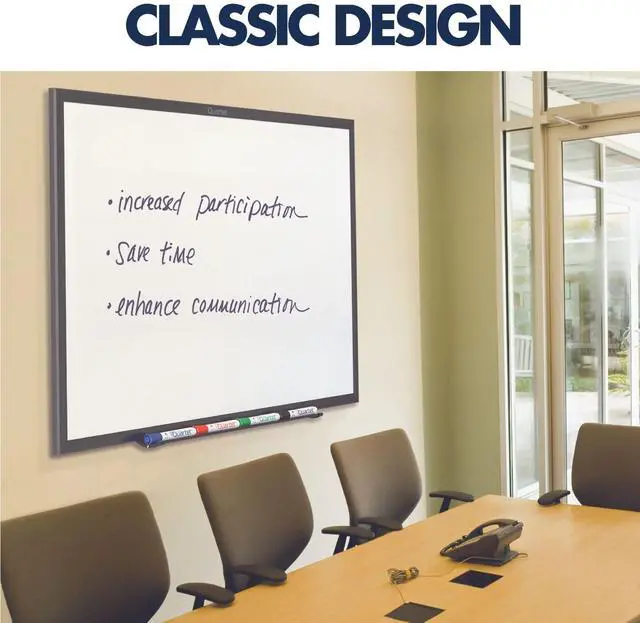 Alt view image 15 of 19 - Quartet Classic Series Magnetic Whiteboard 24 x 18 Black Aluminum Frame SM531B