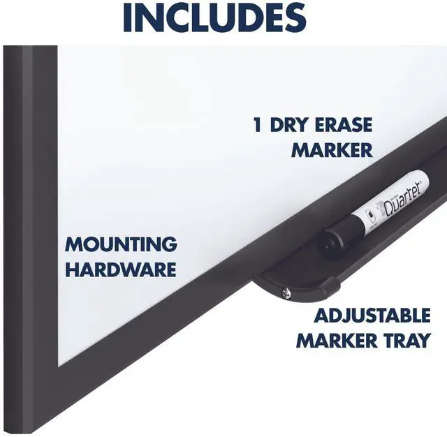 Alt view image 19 of 19 - Quartet Classic Series Magnetic Whiteboard 24 x 18 Black Aluminum Frame SM531B