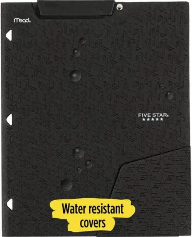 Alt view image 3 of 7 - Five Star Clip 'N Store 2-Pocket Plastic Folder: 9-1/2 in. x 0.319 yds. (Fire Red)