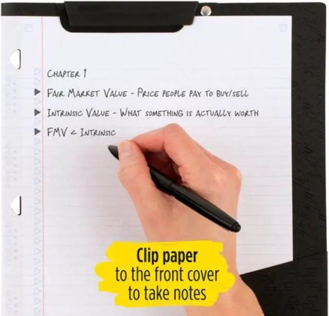 Alt view image 6 of 7 - Five Star Clip 'N Store 2-Pocket Plastic Folder: 9-1/2 in. x 0.319 yds. (Fire Red)