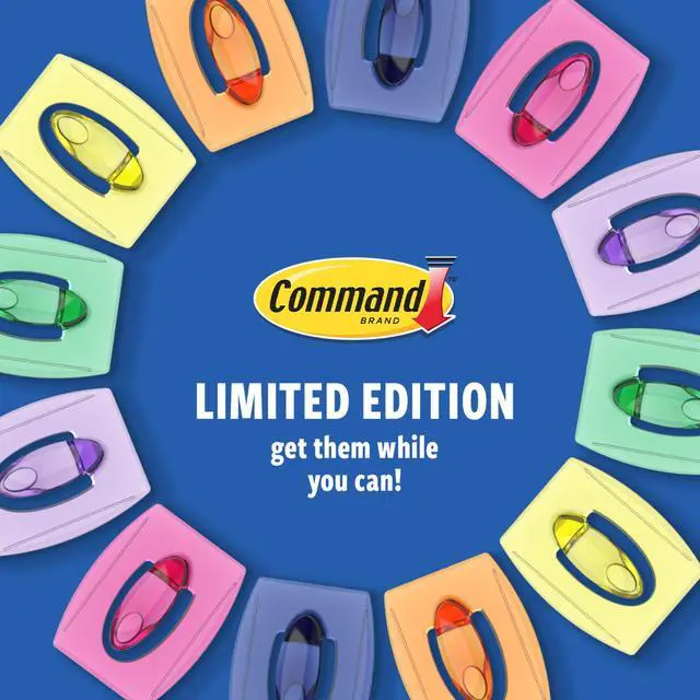Main image of Command Limited Edition Mini Hooks [Removable]: 6-Pack (Clementine) *6-pack