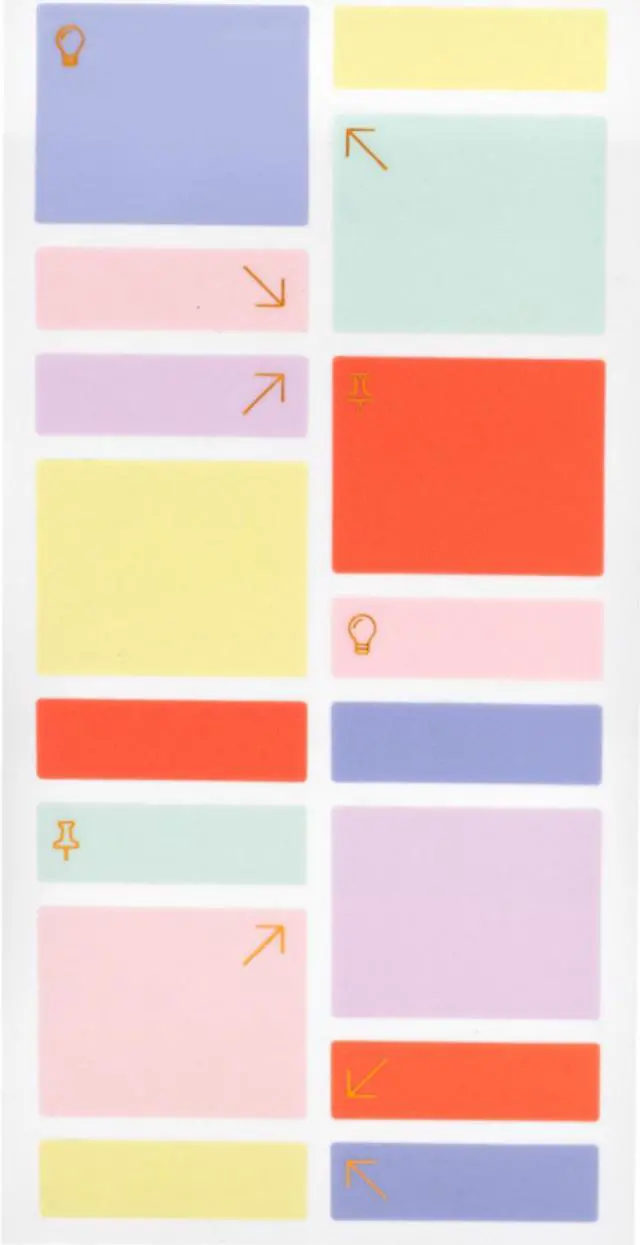 Alt view image 5 of 5 - Post-it Noted Translucent Stickers: 48 stickers/pack (Assorted Colors)