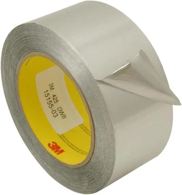 Alt view image 4 of 4 - 3M 425 Aluminum Tape  3 in Width x 4.6 mil Total Thickness  Flame Retardant   300 F  85312 PRICE is per ROLL