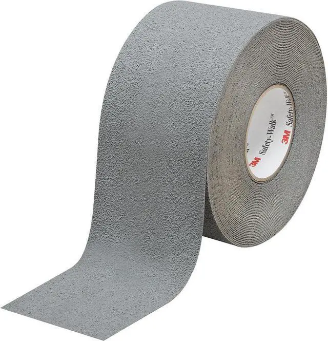 Alt view image 2 of 7 - 3M Safety Safety 7741 Medium Duty Resilient Tread, 60 ft L X 4 in W, Rubber Backing, Gray Walk, 4-Inch