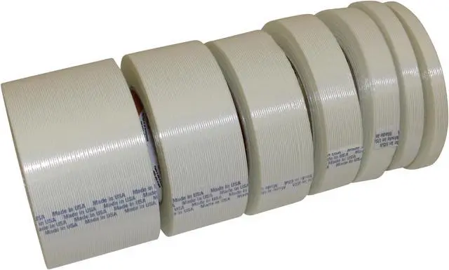 Alt view image 4 of 4 - Shurtape Economy Grade Filament Strapping Tape (GS-490): 3 in. (72mm actual) x 60 yds. (White)