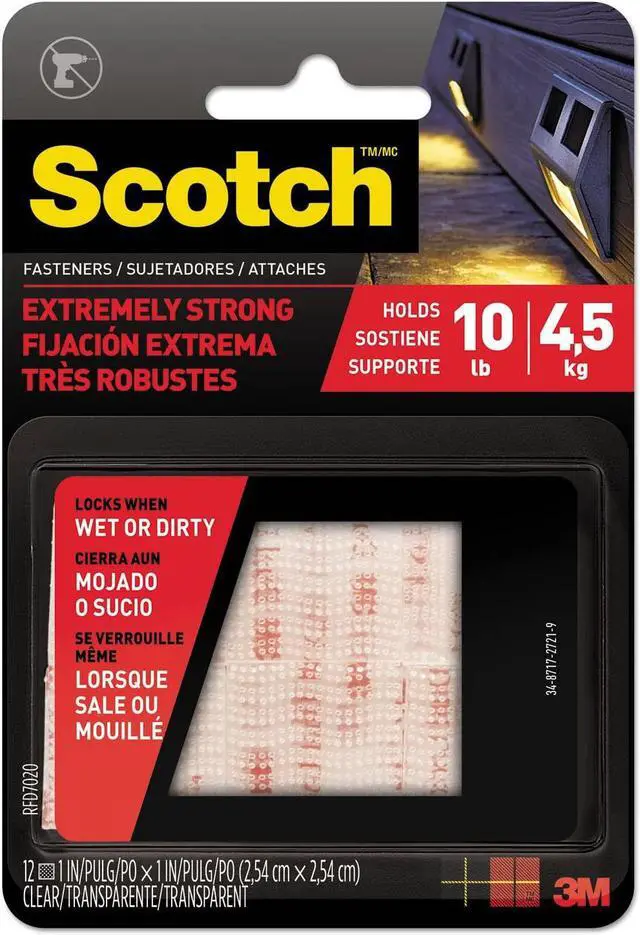 Alt view image 2 of 2 - Scotch Extreme Fastener Squares: 1 in. x 1 in. (Black) *12-squares