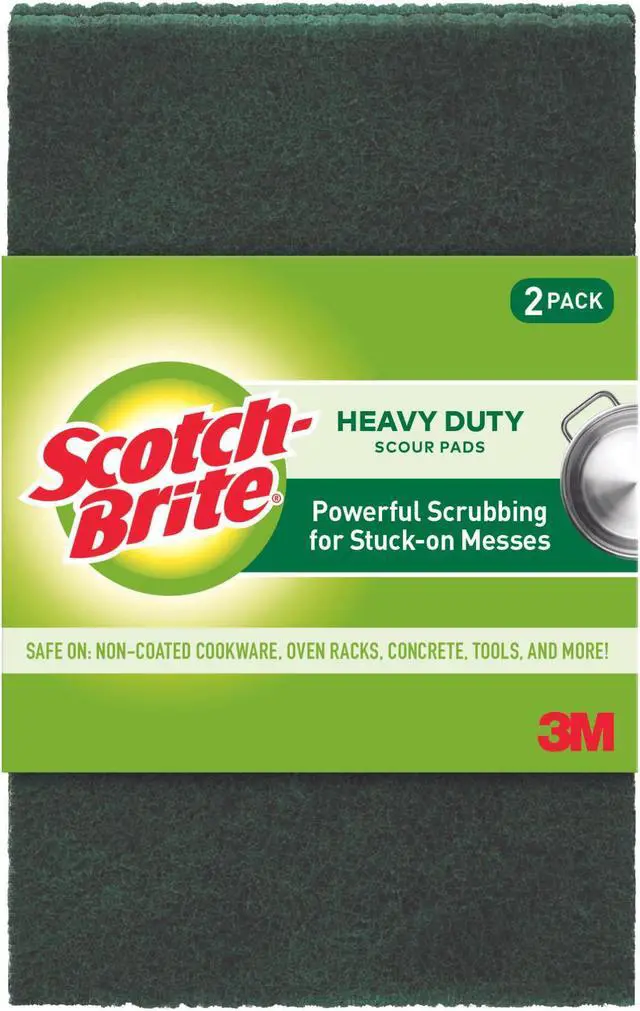 Main image of Scotch-Brite Heavy Duty Scour Pads: 6 in. x 3.8 in. (Green) *2-pack