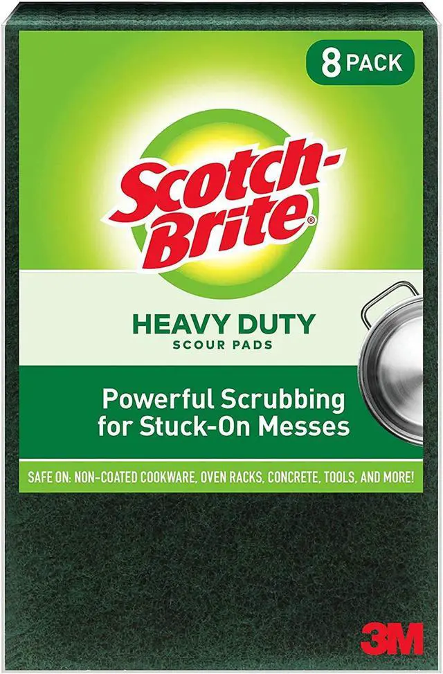 Main image of Scotch-Brite Heavy Duty Scour Pads: 9 in. x 6 in. (Green) *8-pack