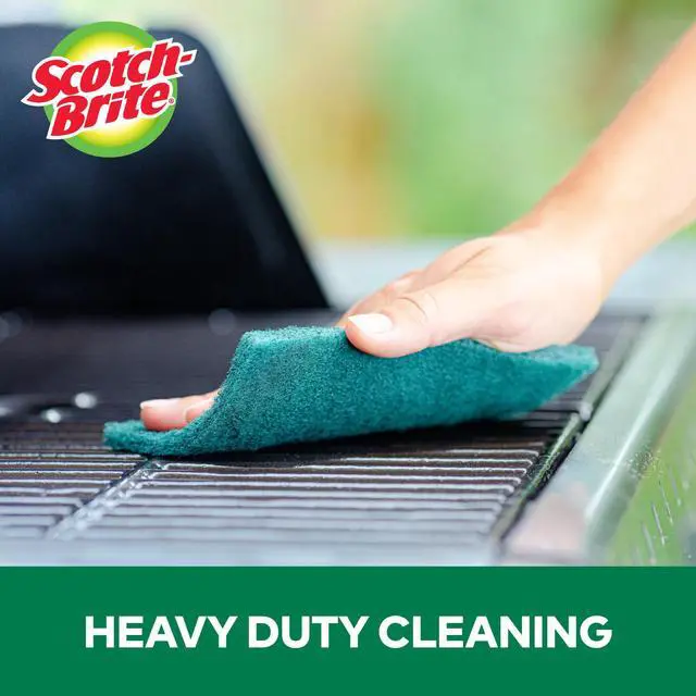 Alt view image 3 of 7 - Scotch-Brite Heavy Duty Scour Pads: 6 in. x 3.8 in. (Green) *2-pack