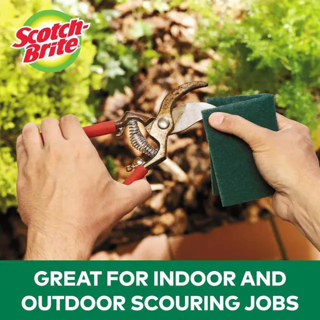 Alt view image 5 of 7 - Scotch-Brite Heavy Duty Scour Pads: 6 in. x 3.8 in. (Green) *2-pack