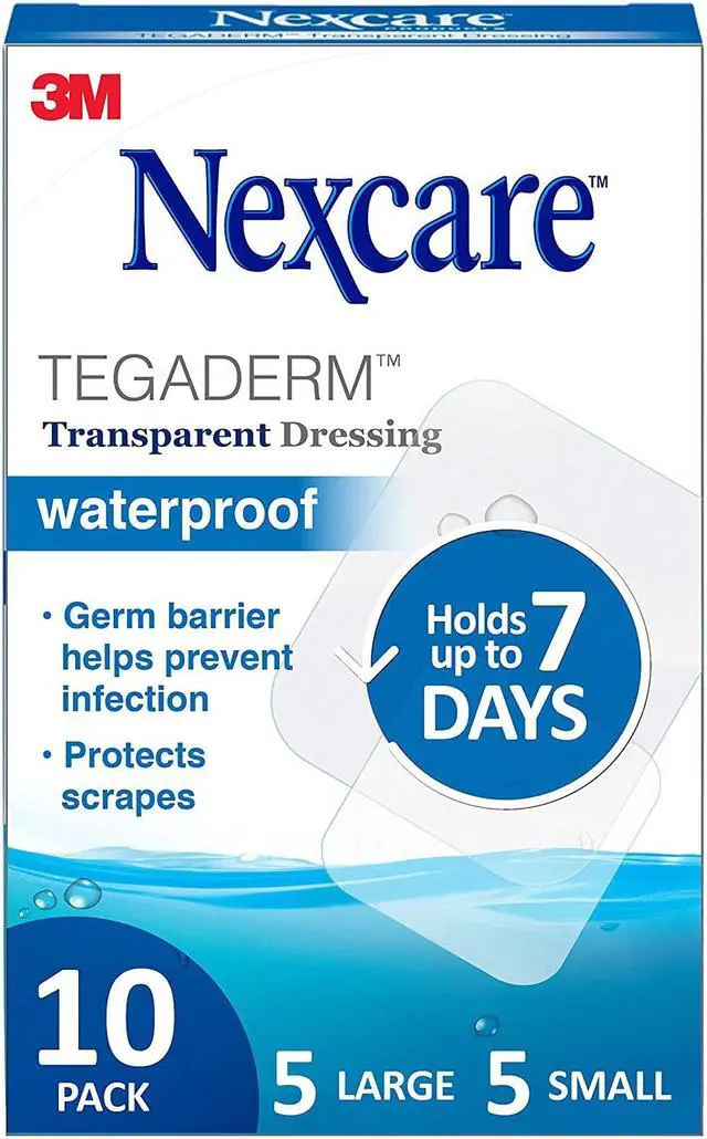 Alt view image 8 of 9 - Nexcare Tegaderm Waterproof Transparent Dressing 10 Assorted