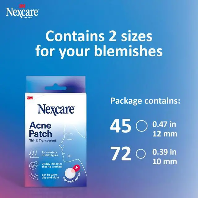Alt view image 3 of 7 - Nexcare Thin & Transparent Acne Patches: assorted / 117-count (Transparent)
