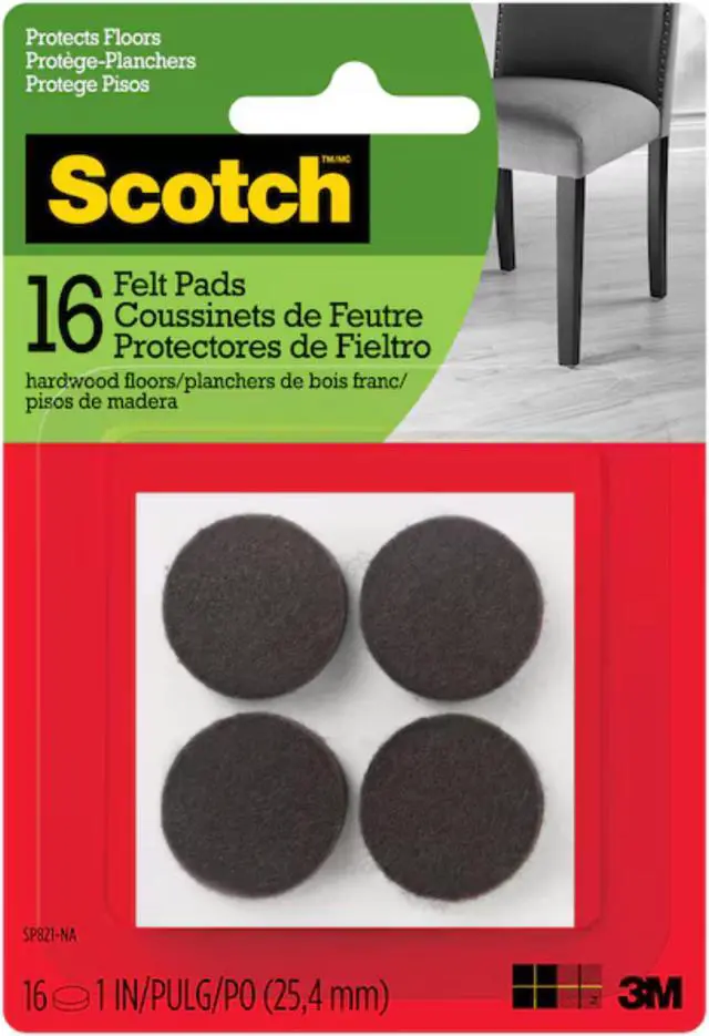 Alt view image 2 of 2 - Scotch Felt Pads: 1 in. / 16-pack (Beige) - OEM