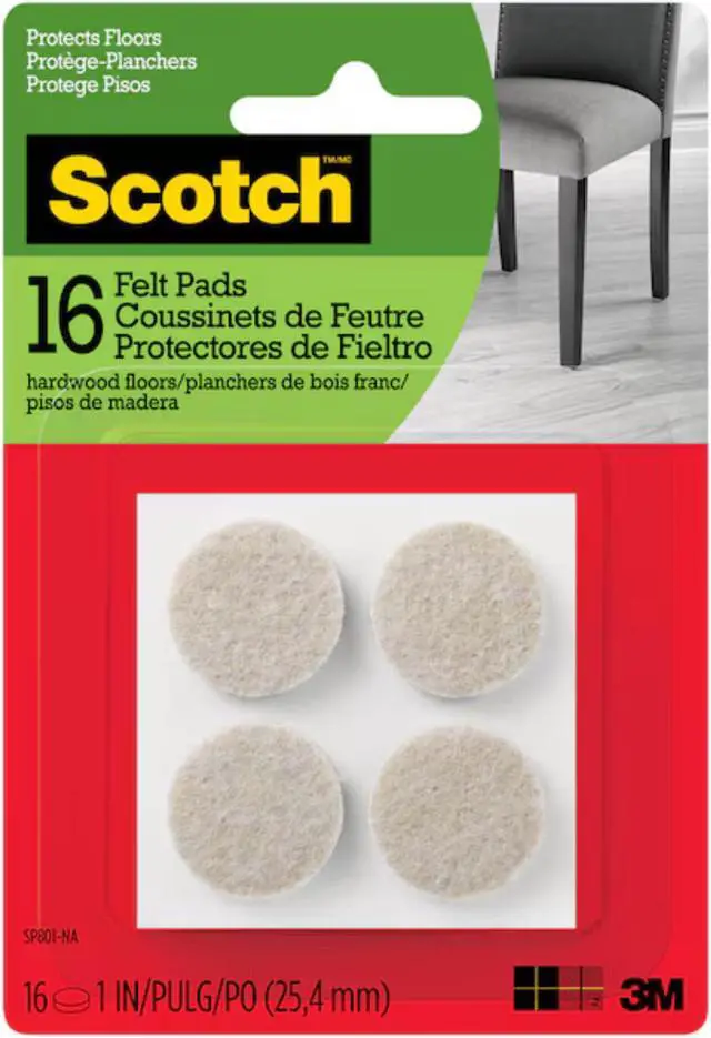 Main image of Scotch Felt Pads: 1 in. / 16-pack (Beige) - OEM