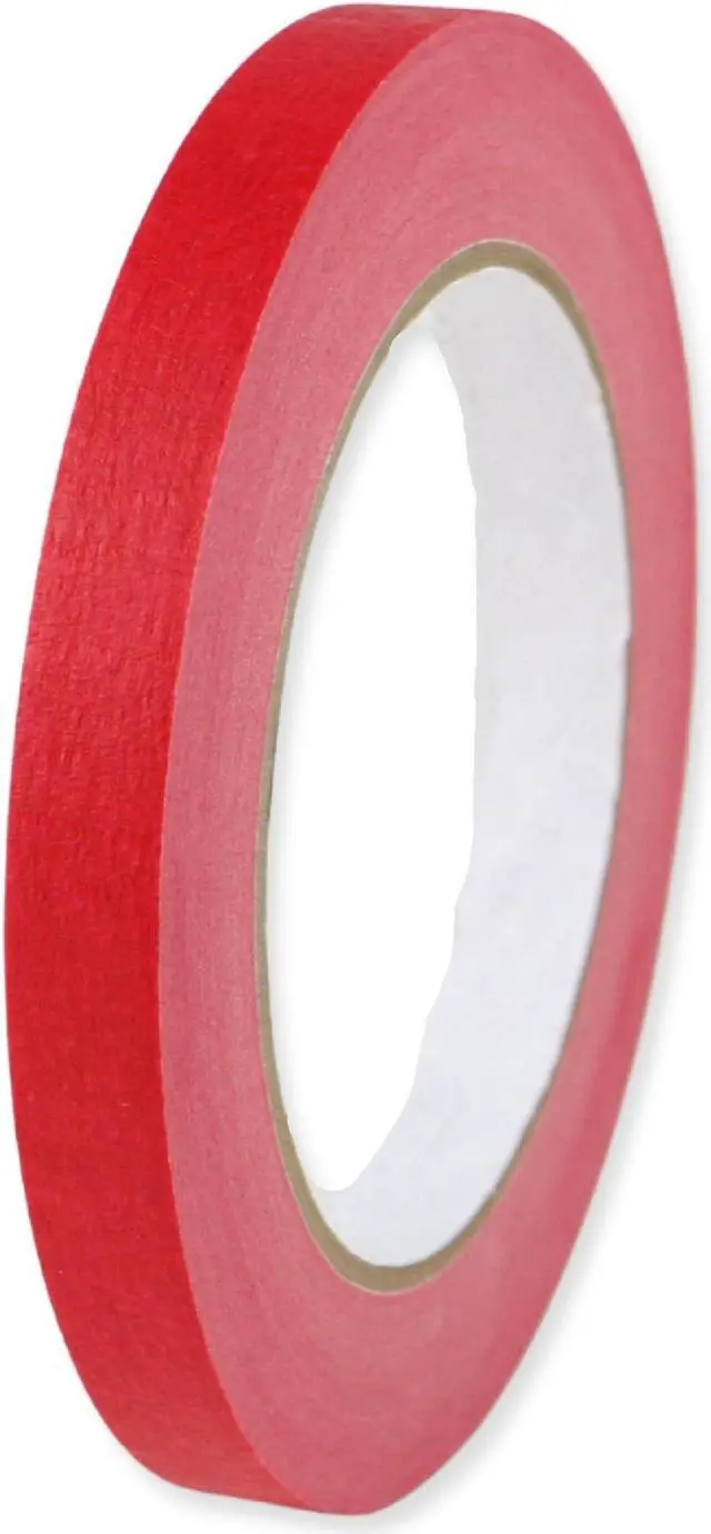 Main image of Shurtape Colored Masking Tape (CP-631): 3/8 in. x 60 yds. (Red) *non-branded, white core