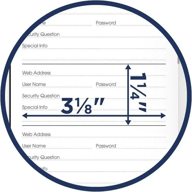 Alt view image 15 of 15 - AT-A-GLANCE Website Address Book Password Keeper 200 Entries Black 3 12 x 6 -