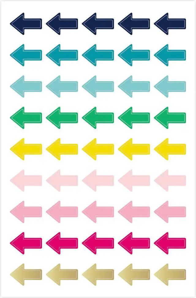 Alt view image 3 of 6 - At-A-Glance Simplified System by Emily Ley Shapes Sticker Pack: 6 sheets (Assorted Colors)