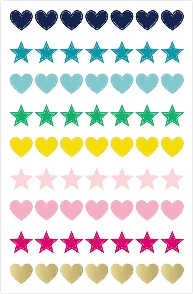Alt view image 4 of 6 - At-A-Glance Simplified System by Emily Ley Shapes Sticker Pack: 6 sheets (Assorted Colors)