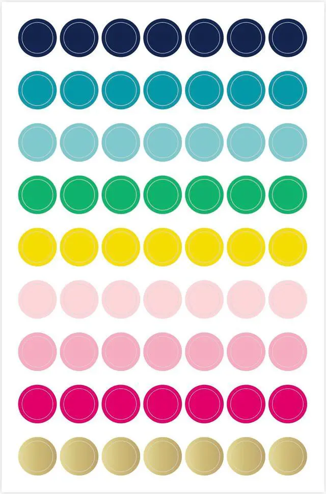 Alt view image 5 of 6 - At-A-Glance Simplified System by Emily Ley Shapes Sticker Pack: 6 sheets (Assorted Colors)