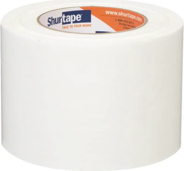 Main image of Shurtape Non-UV-Resistant Polyethylene Tape (PE-333): 4 in. (96mm actual) x 60 yds. (White) *serrated edge