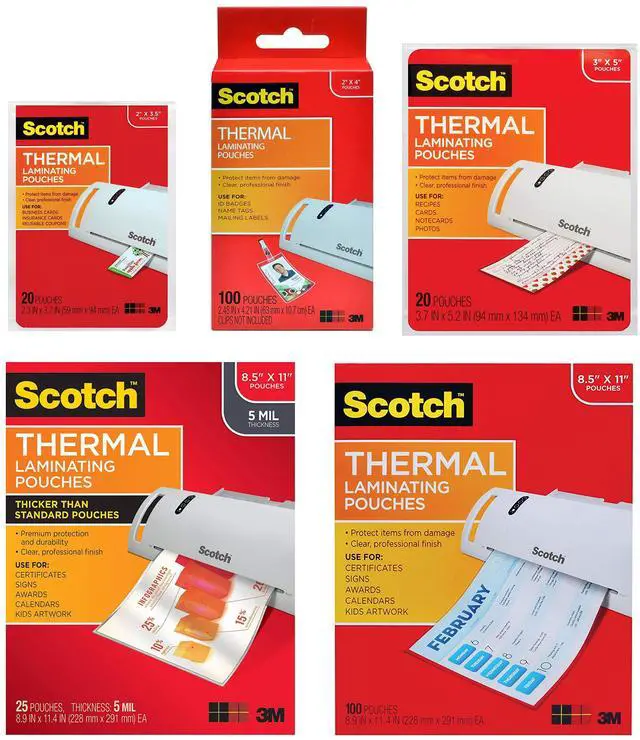 Alt view image 17 of 17 - Laminating Pouches, 5 mil, 2.25" x 4.25", Gloss Clear, 100/Pack