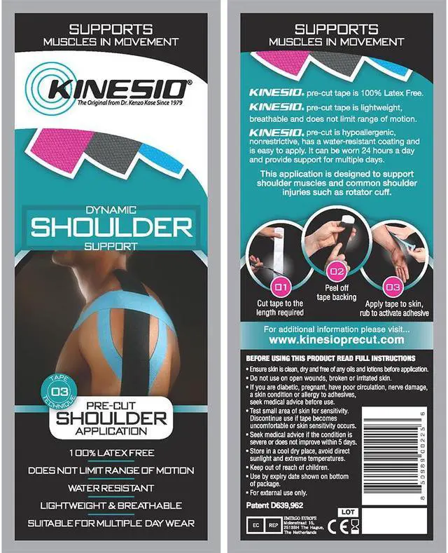 Alt view image 3 of 8 - Kinesio Pre-Cut Application Neck Tape