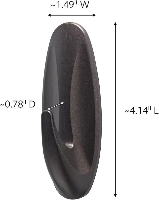 Alt view image 6 of 11 - 3M Command Outdoor Metallic Bronze Hook 17083BZ-AWES