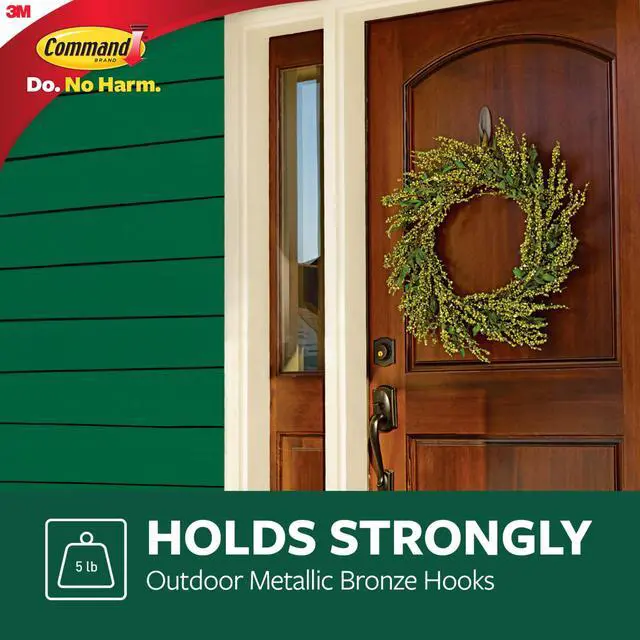 Alt view image 9 of 11 - 3M Command Outdoor Metallic Bronze Hook 17083BZ-AWES