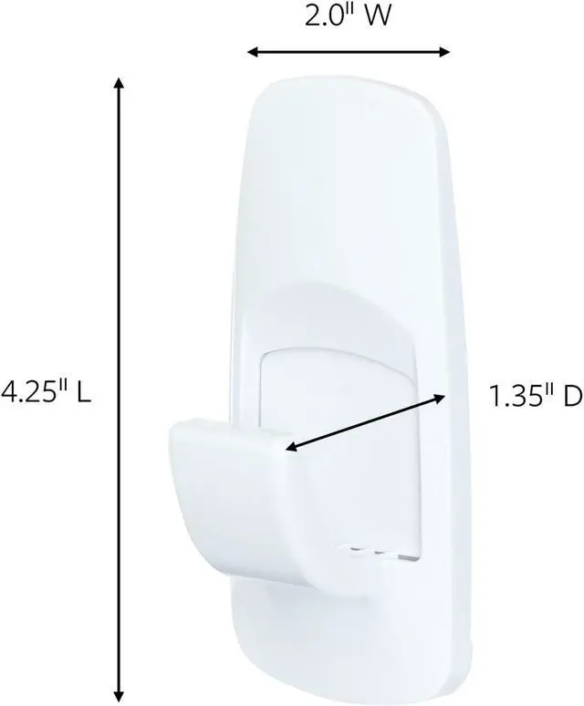 Alt view image 9 of 12 - Command X-Large Utility Hook White 1 Hook 4 Strips/Pack (17010-ES)