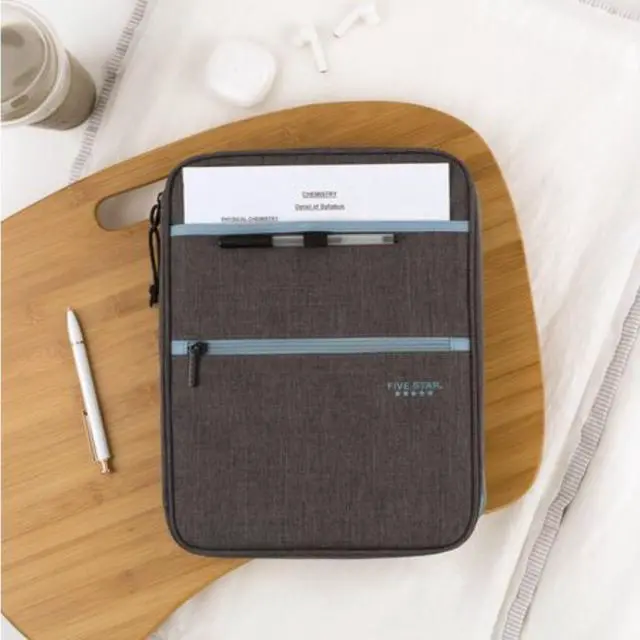 Alt view image 7 of 7 - Five Star Carry-All Zipper Binder: 1 in. / 375 sheet capacity (Grey)