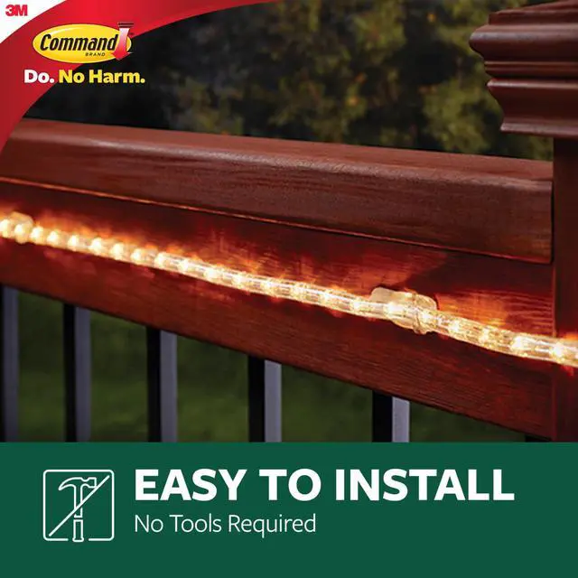 Alt view image 4 of 7 - command outdoor rope light clips, clear 17301clrawes