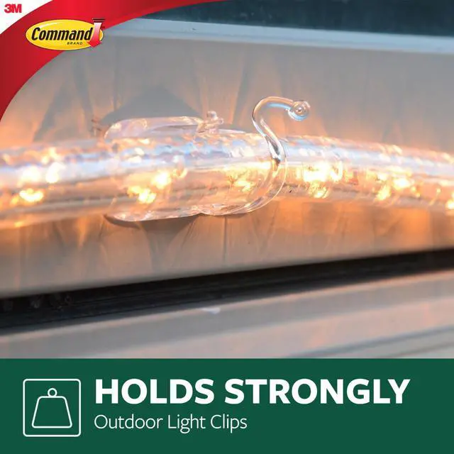 Alt view image 5 of 7 - command outdoor rope light clips, clear 17301clrawes